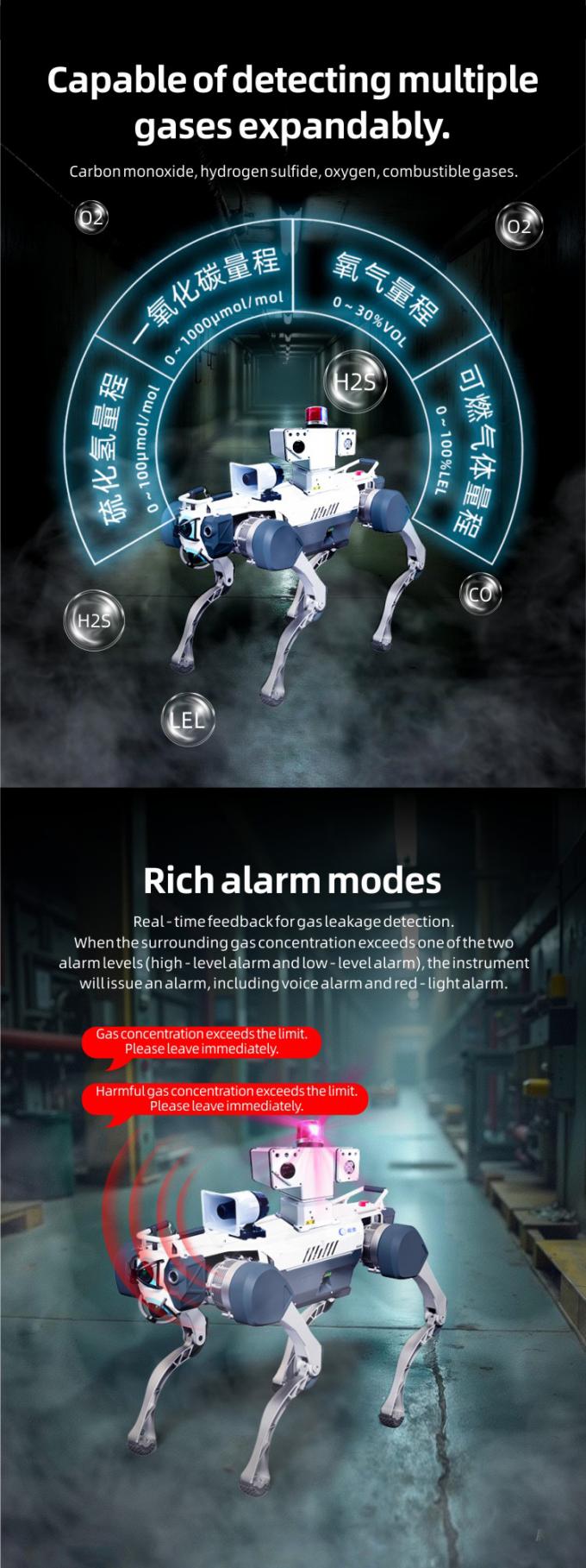 OKAF AI İzleme Özerk Güvenlik Devriye Robotu Endüstriyel Muhafız Robotu Köpek Akıllı Güvenlik Dörtlü Robotu 5