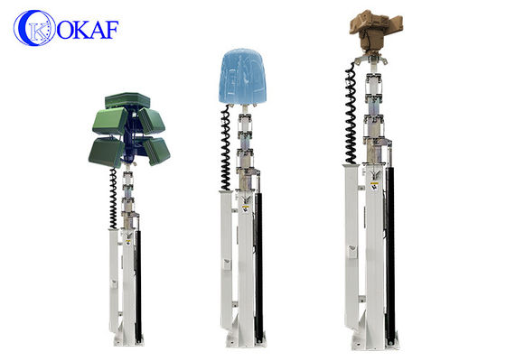 Ağır Görevli 100KG Faydalı Yük Ağırlığı Hidrolik Teleskopik Mast Radar Anten Tripod Teleskopik Mast