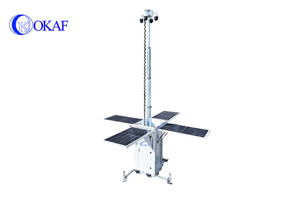 OK-PRO9 OKAF 4G WIFI GPS Mobil Güneş CCTV Güvenlik Kulesi Otopark için geçici izleme
