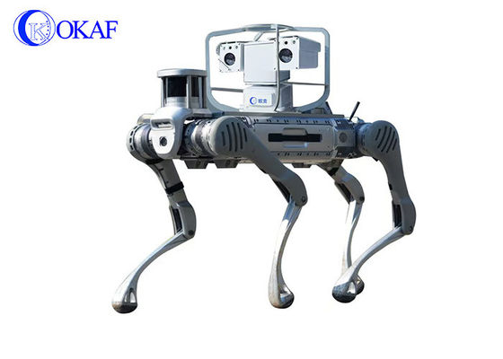 OKAF AI İzleme Özerk Güvenlik Devriye Robotu Endüstriyel Muhafız Robotu Köpek Akıllı Güvenlik Dörtlü Robotu