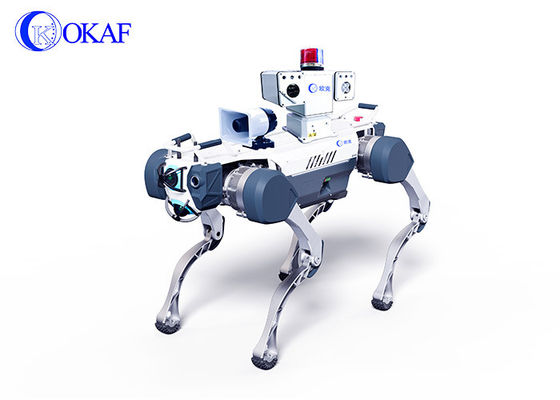 OKAF AI İzleme Özerk Güvenlik Devriye Robotu Endüstriyel Muhafız Robotu Köpek Akıllı Güvenlik Dörtlü Robotu