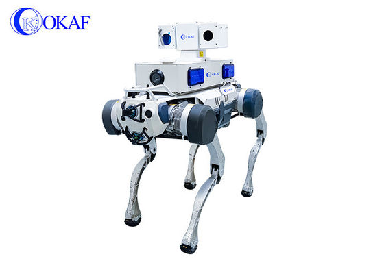 OKAF AI İzleme Özerk Güvenlik Devriye Robotu Endüstriyel Muhafız Robotu Köpek Akıllı Güvenlik Dörtlü Robotu