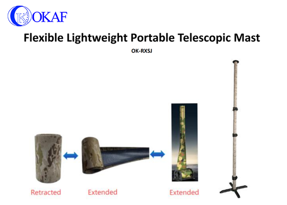 Esnek Hafif Taşınabilir Teleskopik Mast Anten Mast Pole