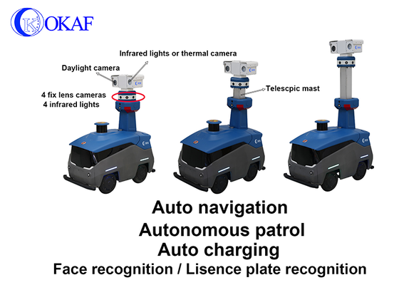 Güvenlik devriyesi Otomatik şarjlı Akıllı Robotlar Büyük Alan Fabrikası Okul Kapı Muhafızı