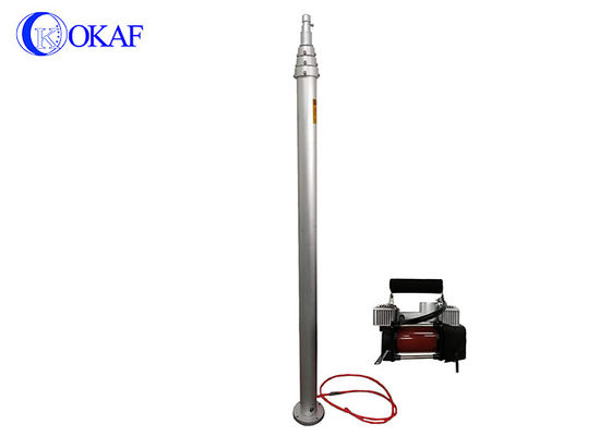 Anodizasyonlu Alüminyum Pnömatik Teleskop Mast 4.2M 5.7M