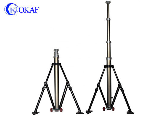 Anodizasyonlu Alüminyum Pnömatik Teleskop Mast 4.2M 5.7M