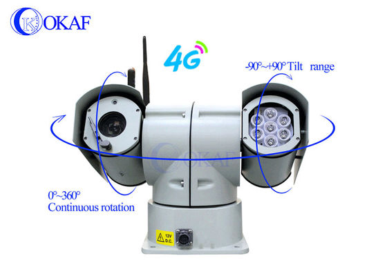 OKAF 4G Anti Şok Araç Çatı PTZ IP Kamera RS485 Kontrol