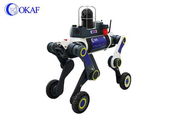 Tekerlek Ayaklı Güvenlik Robotu Köpek Autonomos Devriye Dört Ayaklı Robot